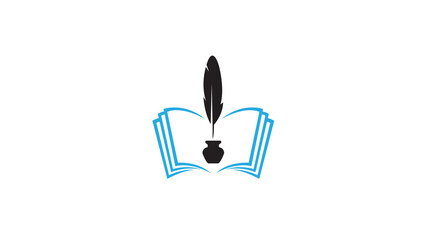 creative book ink logo