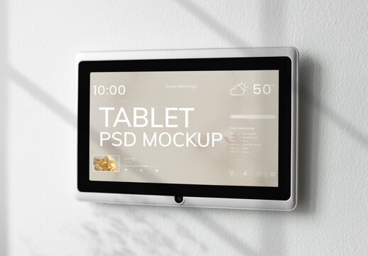 Smart Home Panel Monitor Mockup