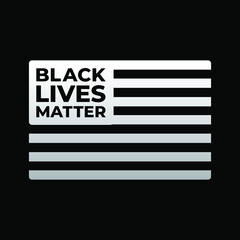 Black Lives matter modern creative minimalist banner, sign, design concept, social media post with white text on a black abstract background 