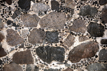 Natural rock and stone texture for background. Old wall structure. Architecture. Pattern. Material.