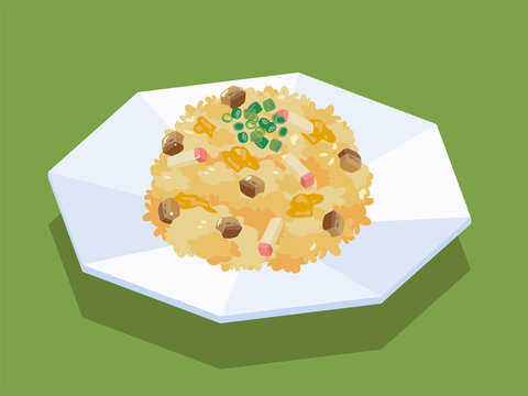 五目炒飯のベクターイラスト素材 Stock Vector Adobe Stock