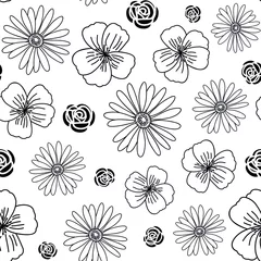 vector flowers black and white kitchen queen stock © Evdoxia Dimoudis