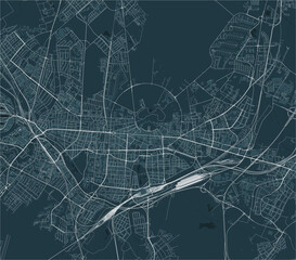 map of the city of Karlsruhe, Germany