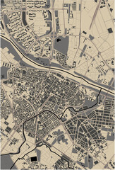 map of the city of Zaragoza, Spain