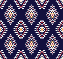 Ethnic fabric texture pattern Abstract Geometric Vector oriental illustration retro embroidery repeating 
