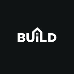 Build and Home Icon. Building Home Construction Logo Design. Vector Illustration.