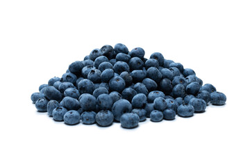 Group of fresh blueberry isolated on a white background.