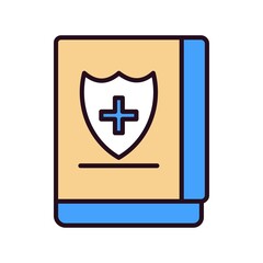 Obraz premium Medical Book Linear Vector Icon Design