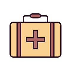 Briefcase Linear Vector Icon Design