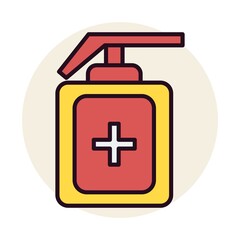 Sanitizer Linear Vector Icon Design