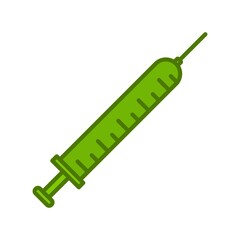 Syringe Linear Vector Icon Design