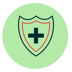 Medical Shield Filled Vector Icon Design