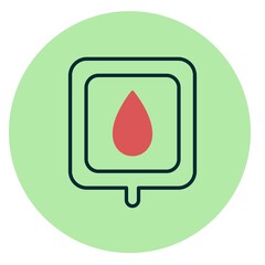 Blood Bag Filled Vector Icon Design