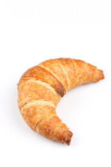 Croissant over white background