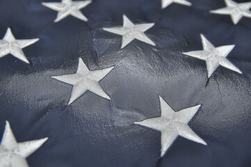 United States of America flag. An image of the stars of the American flag on a polymer backing.