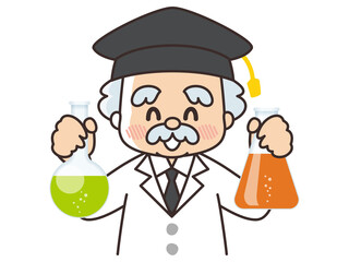 フラスコを持った博士