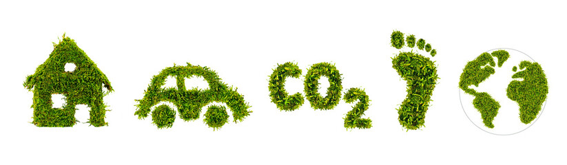 Grüne Umweltsymbole aus Moos