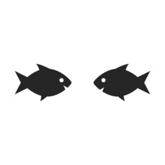 Fish icon vector isolate