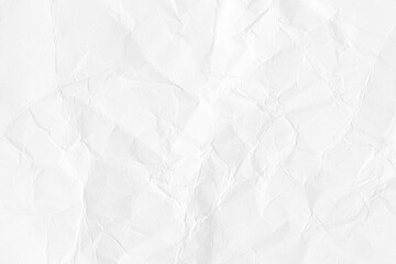 Crumpled white paper texture background