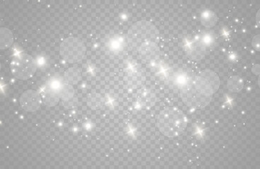 Dust sparks, golden stars shine special light.