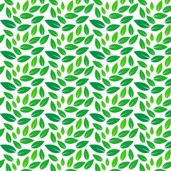 leaves on a white background illustration. Leaf pattern for printing. Flat design vector.