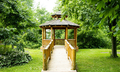 Naklejka premium gazebo in the garden