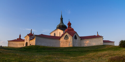 Fototapeta na wymiar Pilgrimage Church of Saint John of Nepomuk at Zelena Hora, Zdar nad Sazavou, Czech Republic