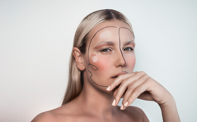 Naklejka premium Fashion Woman Portrait