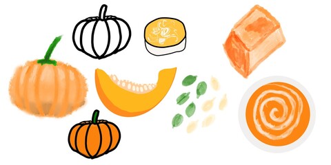 Various types of pumpkins, powerful flavors