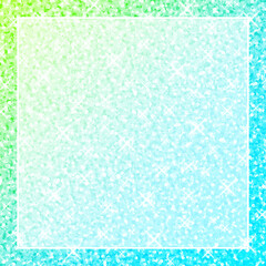 グリッターの背景　正方形　ホワイト枠