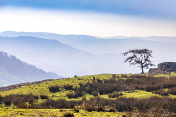 Early spring in the English Lake District - A view from the Kirkstone Pass looking south towards...