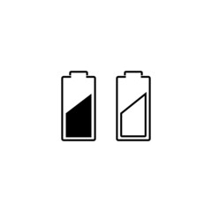 Battery icon set. battery charge level. battery Charging icon