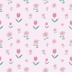 seamless sweet flower and floral pattern background, decoration design floral illustration wallpaper blossom
