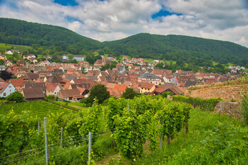 Fototapeta na wymiar Blick auf Soultzbach-les-Bains in den Vogesen