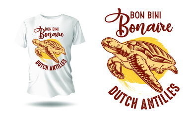 Bonaire shirt design for souvenir apparel caribbean cruise