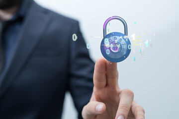 cybersecurity and information or network protection 3d