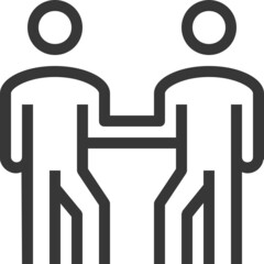 hand shake line icon