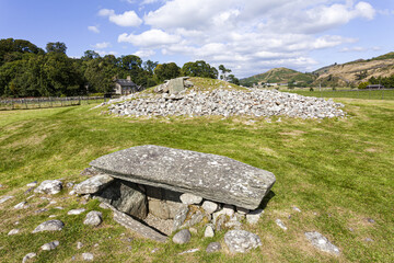 Nether Largie South Cairn, one of several Neolithic/Bronze Age chambered cairns in Kilmartin Glen,...