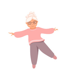 Older woman doing fitness