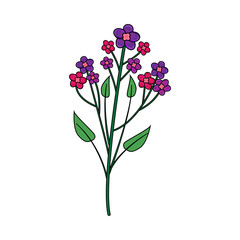 Isolated sketch of a flower Vector illustration