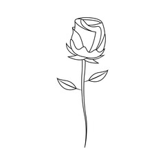 Isolated outline of a flower Vector illustration