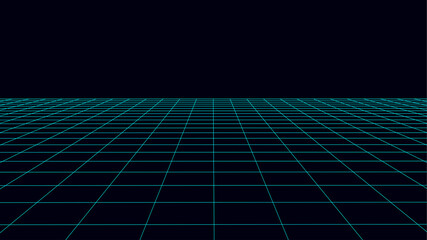 Vector perspective mesh. Abstract landscape frame. Detailed lines on the background. 3d abstract mesh background. Vector illustation