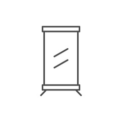 Roll up line outline icon
