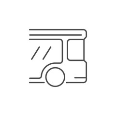 Public transport advertising line outline icon