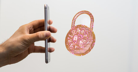 Information technology protected with firewall, secure access and encryption against cyber