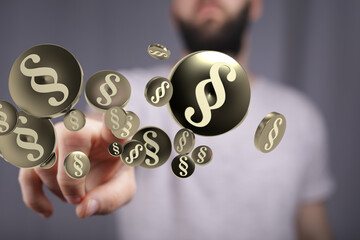 Law and justice concept modern 3d