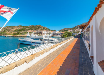 Poltu Quatu seafront on a sunny day