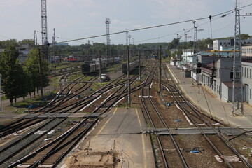 Fototapeta na wymiar Tracks at the Railway station.