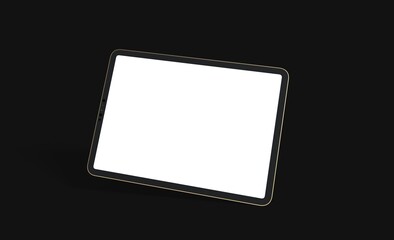 tablet pc, isolated on 3d background