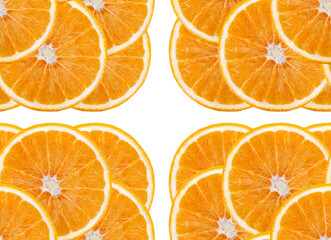 orange in a cut on a white background